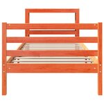 vidaXL Cadre de lit sans matelas cire marron 100x200cm bois pin massif