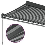 vidaXL Auvent rétractable anthracite et blanc 4 5x3 m tissu/aluminium