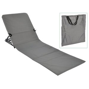 HI Chaise tapis de plage pliable PVC Gris