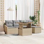 vidaXL Ensemble de salle à manger pour jardin Beige et gris