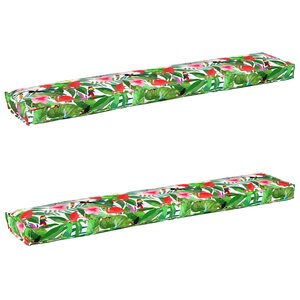 vidaXL Set de coussins de palette Floral 2 Pièces Jungle tropicale