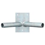 vidaXL Support de Drapeau Argenté 11 5 x 7 5 x 0 2 cm Acier