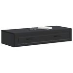 vidaXL Table d'appoint murale Noir 87 5 x 34 5 x 17 cm