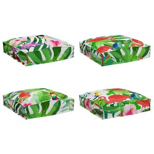 vidaXL Coussin 4 pc Tissu Oxford Multicolore 40 x 40 x 8 cm