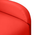 vidaXL Fauteuil de massage électrique à oreilles Rouge Similicuir