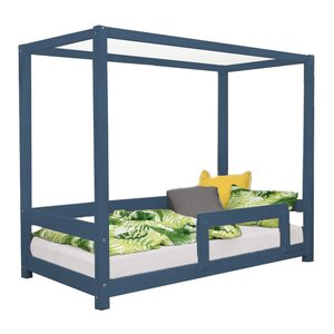 Lit cabane enfant BUNKY 90 x 160 bleu marine