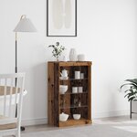 Buffet vidaXL avec lumières LED en bois ancien 60 5x37x100 cm