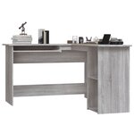 vidaXL Bureau d'angle sonoma gris 120x140x75 cm bois d'ingénierie