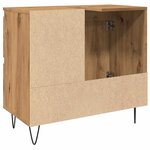 vidaXL Armoire de lavabo de salle de bain chêne artisanal 65x33x60 cm