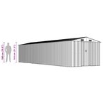 vidaXL Abri de jardin Vert 257x990x181 cm Acier galvanisé