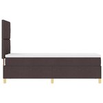 vidaXL Lit à ressorts avec matelas Marron foncé 80 x 200 cm tissu
