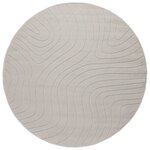 vidaXL Tapis de surface Rond HUARTE Crème Ø 160 CM Polyester
