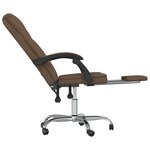 vidaXL Fauteuil inclinable de bureau Marron Tissu