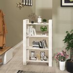 vidaXL Bibliothèque/Séparateur de pièce Blanc 80x35x125 cm Pin massif