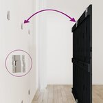 vidaXL Tête de lit murale Noir 159 5x3x90 cm Bois massif de pin