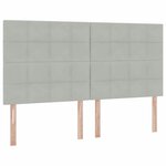 vidaXL Lit avec rangement et matelas Gris clair 160 x 200 cm Velours