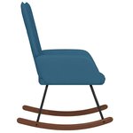 vidaXL Chaise à bascule Bleu Velours