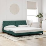 vidaXL Cadre de lit sans matelas vert foncé 200x200 cm velours