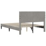 vidaXL Cadre de lit avec tête de lit Gris clair 140 x 200 cm Velours