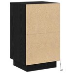 vidaXL Cabinet de chevet avec Noir 39 x 34 5 x 65 cm Bois d'ingénierie