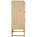 vidaXL Commode 55x30x76 cm bois massif de manguier et fer