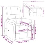 vidaXL Fauteuil de massage Gris clair Tissu