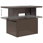 vidaXL Salon de jardin avec coussins 7 Pièces marron résine tressée