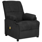 vidaXL Fauteuil de massage noir tissu microfibre