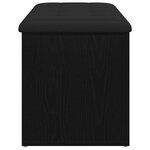 vidaXL Banc de rangement Chêne noir 102 x 42 x 45 cm Bois d'ingénierie