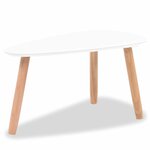 vidaXL Ensemble de tables basses 2 Pièces Bois de pin massif Blanc