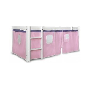 Rideau de lit pour lit mezzanine HS4U tissu coton rose