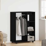 vidaXL Armoire en chêne noir 80x40x110 cm Bois d'ingénierie