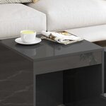 vidaXL Tables gigognes 3 Pièces Gris brillant Bois d'ingénierie