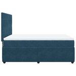 vidaXL Sommier à lattes de lit et matelas Bleu foncé 140x190cm Velours
