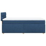 vidaXL Sommier à lattes de lit avec matelas Bleu 90x190 cm Tissu