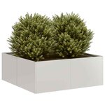 vidaXL Jardinière 80x80x30 cm acier inoxydable