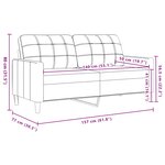 vidaXL Canapé à 2 places Jaune 140 cm Velours