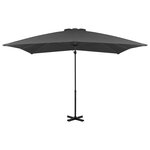 vidaXL Parasol de jardin en porte-à-faux et poteau en aluminium