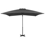 vidaXL Parasol en porte-à-faux Mât en aluminium 250x250 cm Anthracite