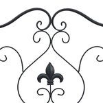 vidaXL Banc de jardin Noir 104 x 54 x 93cm Acier