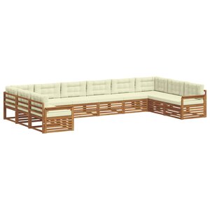 vidaXL Ensembles de canapés avec coussin 8 Pièces Naturel et Crème