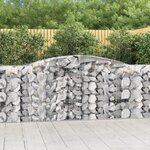 vidaXL Paniers à gabions arqués 5 Pièces 400x50x100/120 cm Fer galvanisé