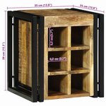 vidaXL Étagère à vin Marron 34.5 x 35 x 39 cm Bois de manguier massif