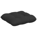 vidaXL Coussins de siège 4 Pièces Noir 40 x 40 cm Tissu en microfibre