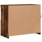 vidaXL Buffet avec lumières LED chêne fumé 81x37x67 cm