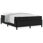 vidaXL Cadre de lit avec matelas Noir 140 x 190 cm Faux cuir