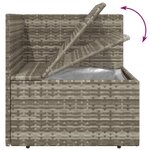 vidaXL Salon de jardin 3 Pièces avec coussins Gris Résine tressée