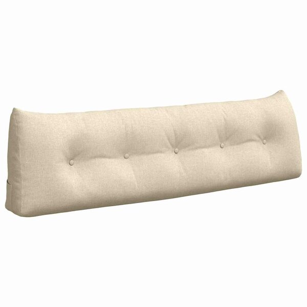vidaXL Coussin de Dos Crème 160 x 24 x 50 cm tissu