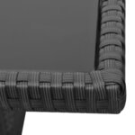 Salon de jardin meuble d'extérieur ensemble de mobilier 4 pièces avec coussins résine tressée noir 02_0016204