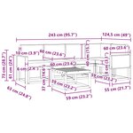 vidaXL Ensemble de canapés d'extérieur 6 pc Naturel et gris clair